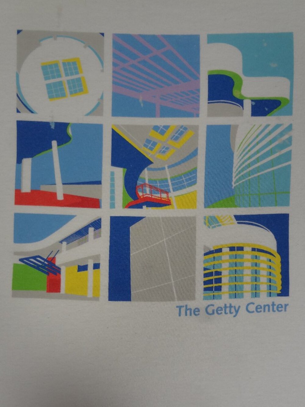 VINTAGE 90S THE GETTY CENTER MUSEUM RICHARD MEIER ARCHITECTURE XL T-SHIRT L999